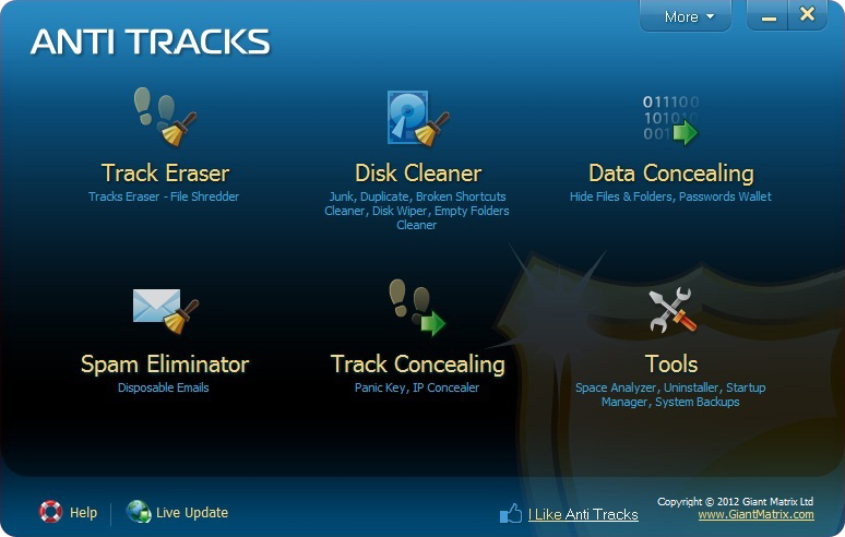 Anti Tracks Free Edition Screenshot